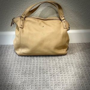 Tan Leather Kate Spade Tote Handbag
